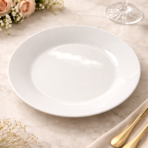 Assiette plate blanche 25 cm