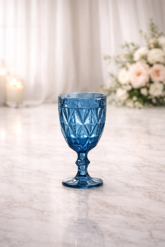 Verre Crystal bleu